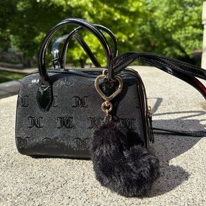 JUICY COUTURE Black Handbag with Heart Charm
